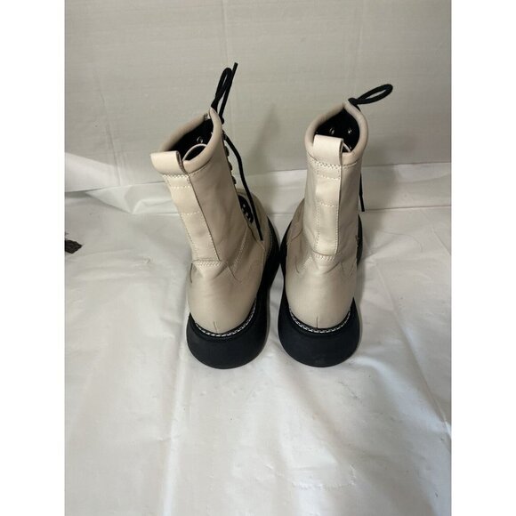 Topshop Ava Women BOOTS Platform Combat Leather size 10.5 $180 - Picture 6 of 12